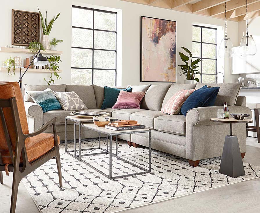 Living room sectional in room