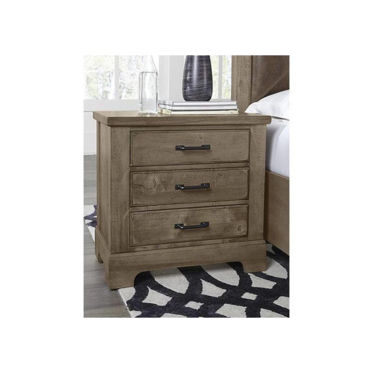 Artisan & Post Cool Rustic Stone Grey Nightstand - Image 2