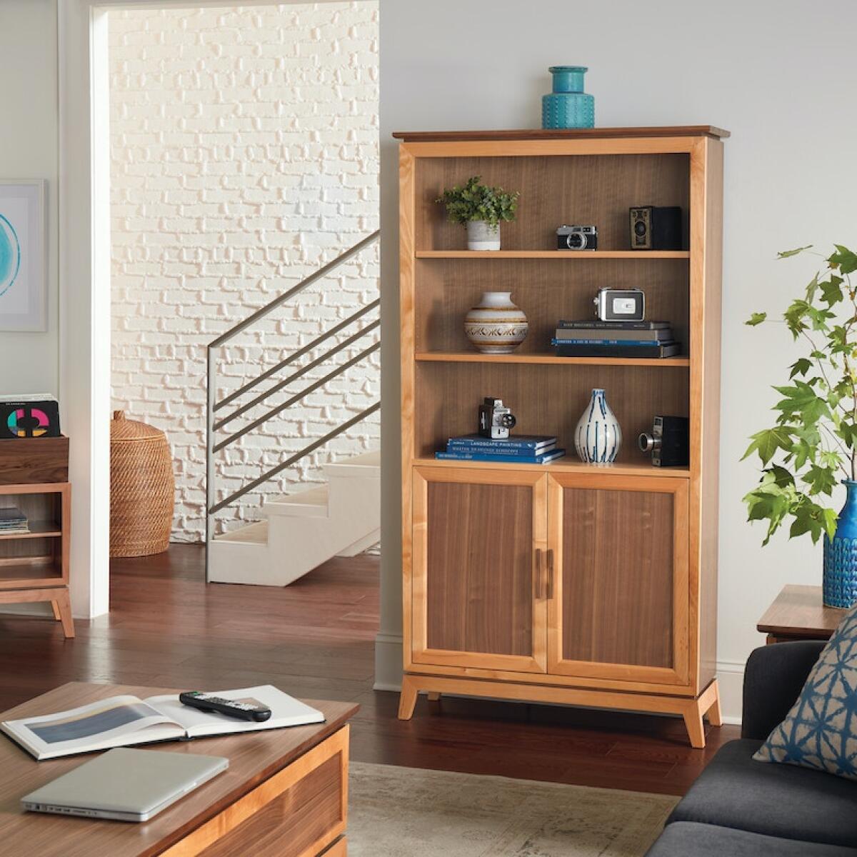 DUET Addison 72"H x 39"W Bookcase with Doors - Image 2