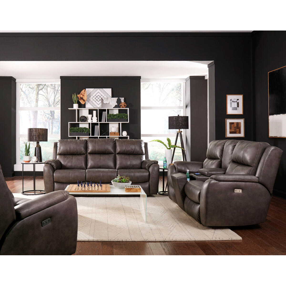 Marquis Power Headrest Loveseat with Console & Hidden Cupholders - Image 2