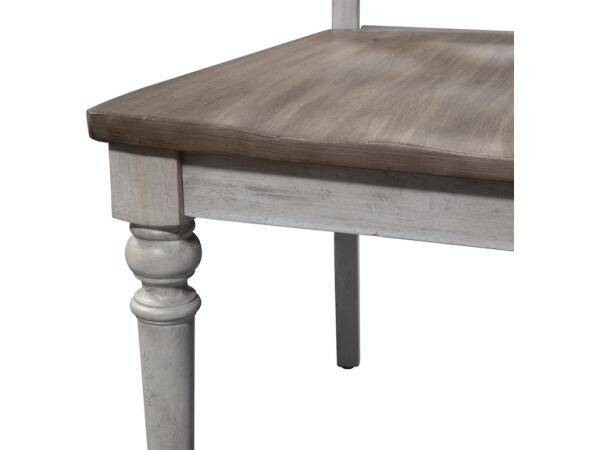 Cottage Lane X Back Wood Seat Side Chair - Image 3
