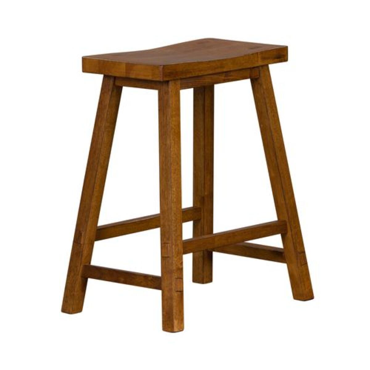 Creations 24 Inch Sawhorse Counter Stool - Tobacco - Image 4