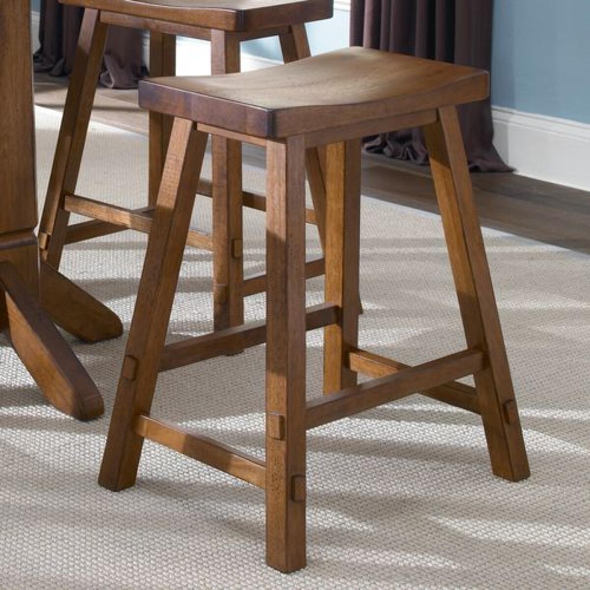 Creations 24 Inch Sawhorse Counter Stool - Tobacco - Image 3
