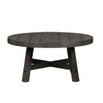 Modern Farmhouse Splay Leg Round Cocktail Table Brown