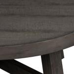 Modern Farmhouse Splay Leg Round Cocktail Table Brown - Image 6