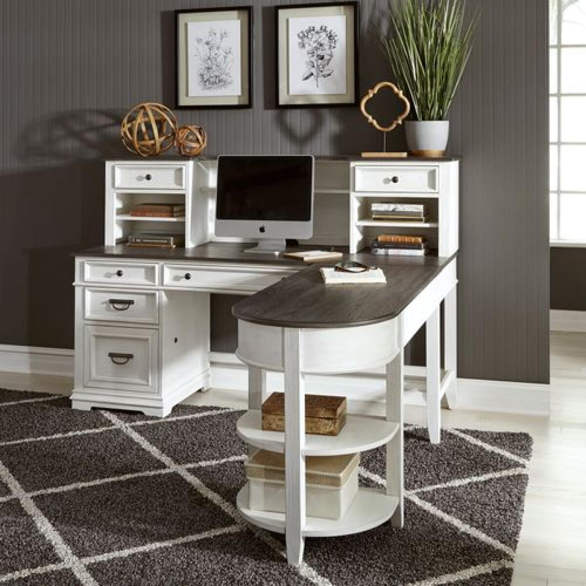 Allyson Park Home Office L Shaped Desk Set - Image 2