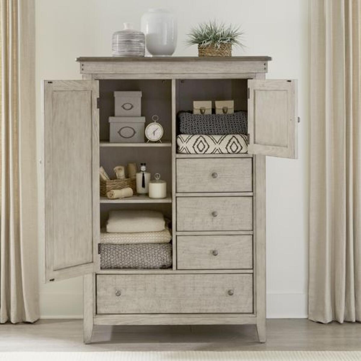 Ivy Hollow Door Chest in Weathered Linen - Image 3