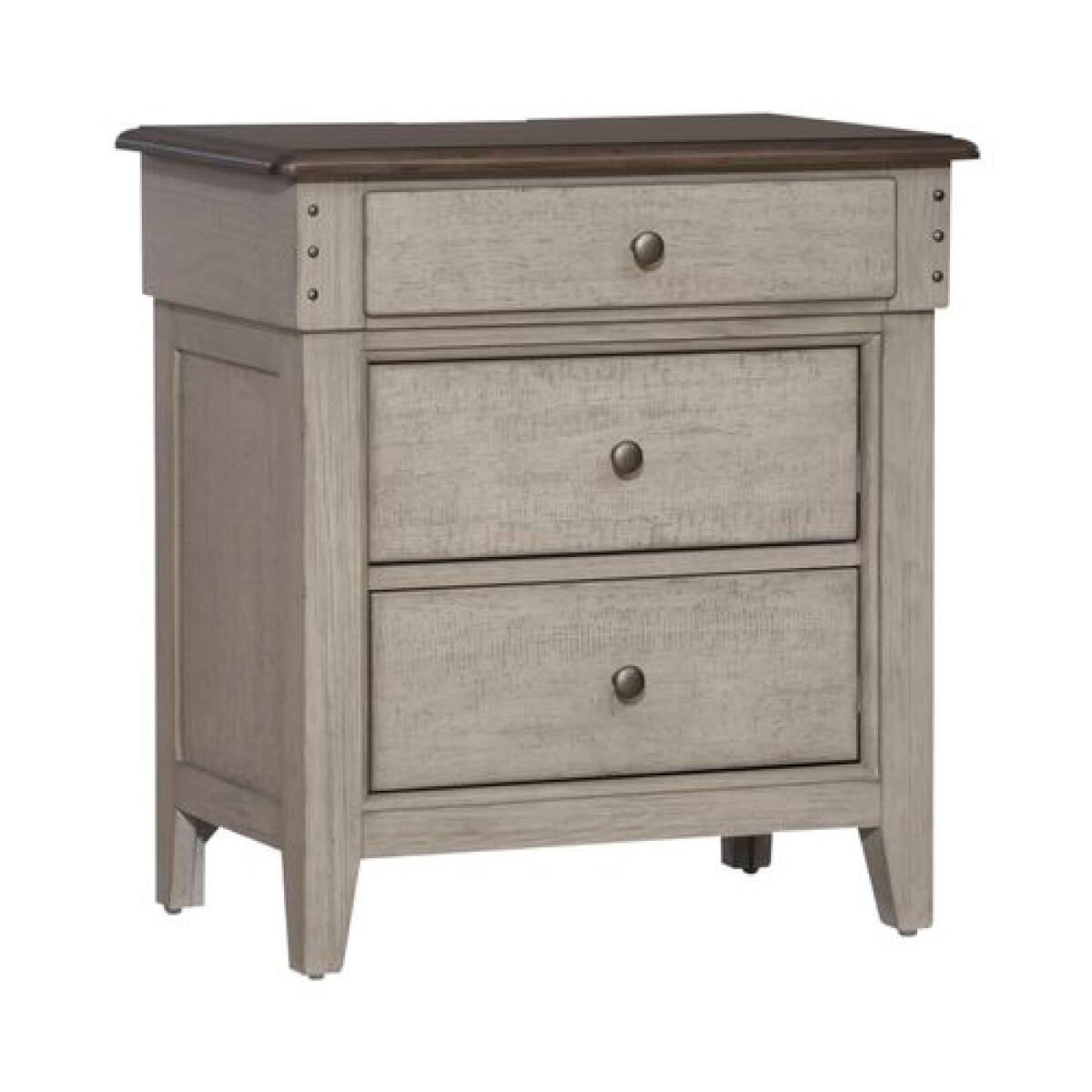 Ivy Hollow 3 Drawer Night Stand w/ Charging Station - Image 2