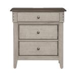 Ivy Hollow 3 Drawer Night Stand w/ Charging Station - Image 3