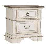 Abby Park 2 Drawer Night Stand w/ Charging Station