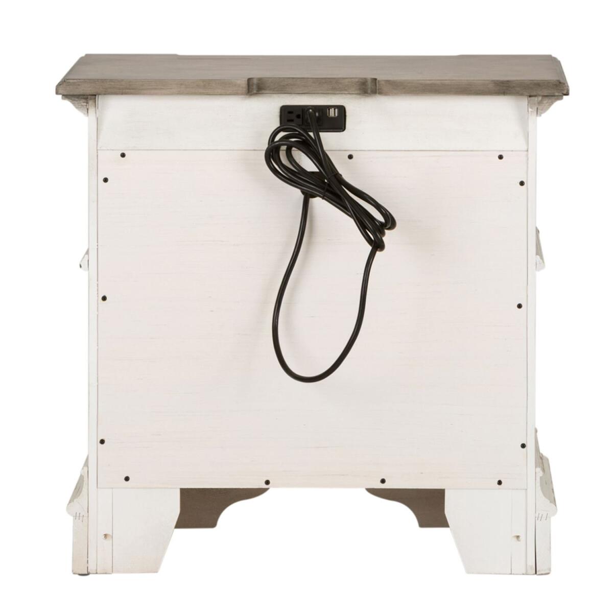 Abby Park 2 Drawer Night Stand w/ Charging Station - Image 4