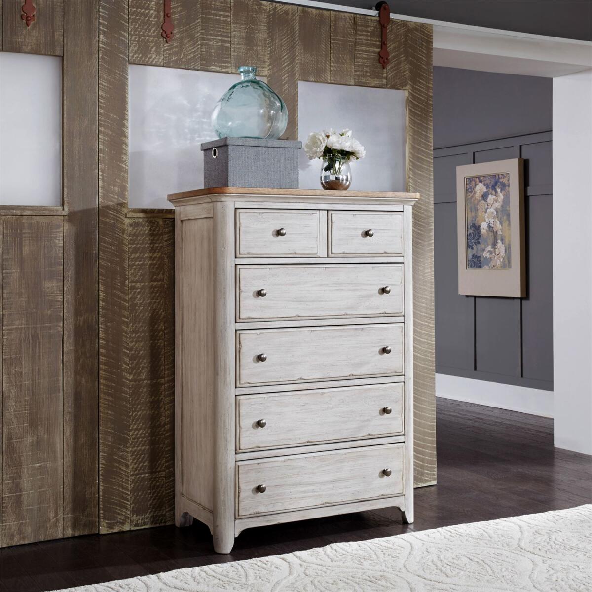 Farmhouse Reimagined 5 Drawer Chest - Image 2