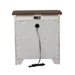 Farmhouse Reimagined 3 Drawer Night Stand w/ Charging Station - Image 3