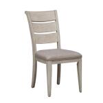 Farmhouse Reimagined Ladder Back Uph Side Chair