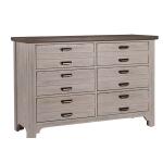 LMCO Home Bungalow Home Double Dresser - 6 Drawer Dover Grey/Folkstone