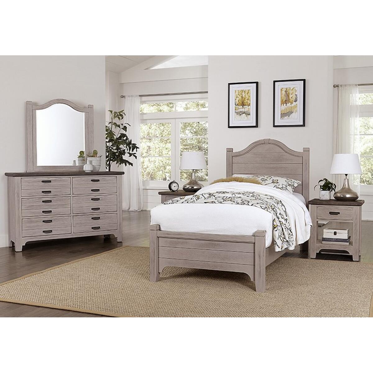 LMCO Home Bungalow Home Nightstand - 1 Drawer Dover Grey/Folkstone - Image 3