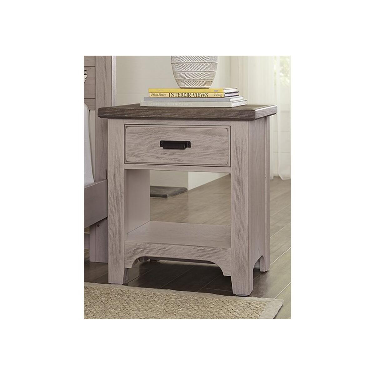 LMCO Home Bungalow Home Nightstand - 1 Drawer Dover Grey/Folkstone - Image 2