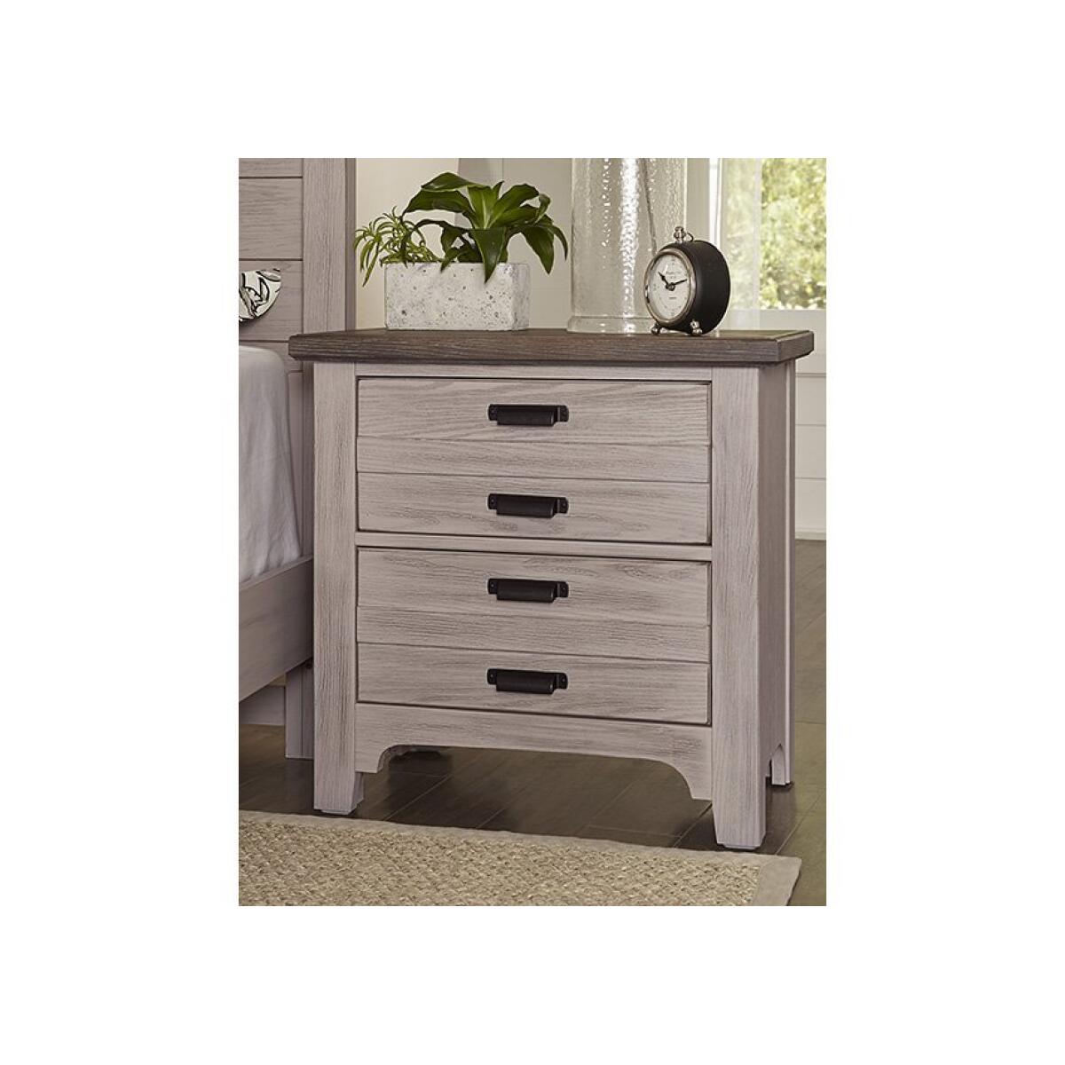 LMCO Home Bungalow Nightstands - 2 Drawer Dover Grey/Folkstone - Image 2