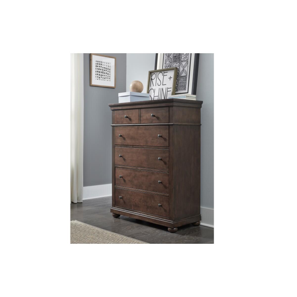 Canterbury 5 Drawer Chest Cherry Finish - Image 2