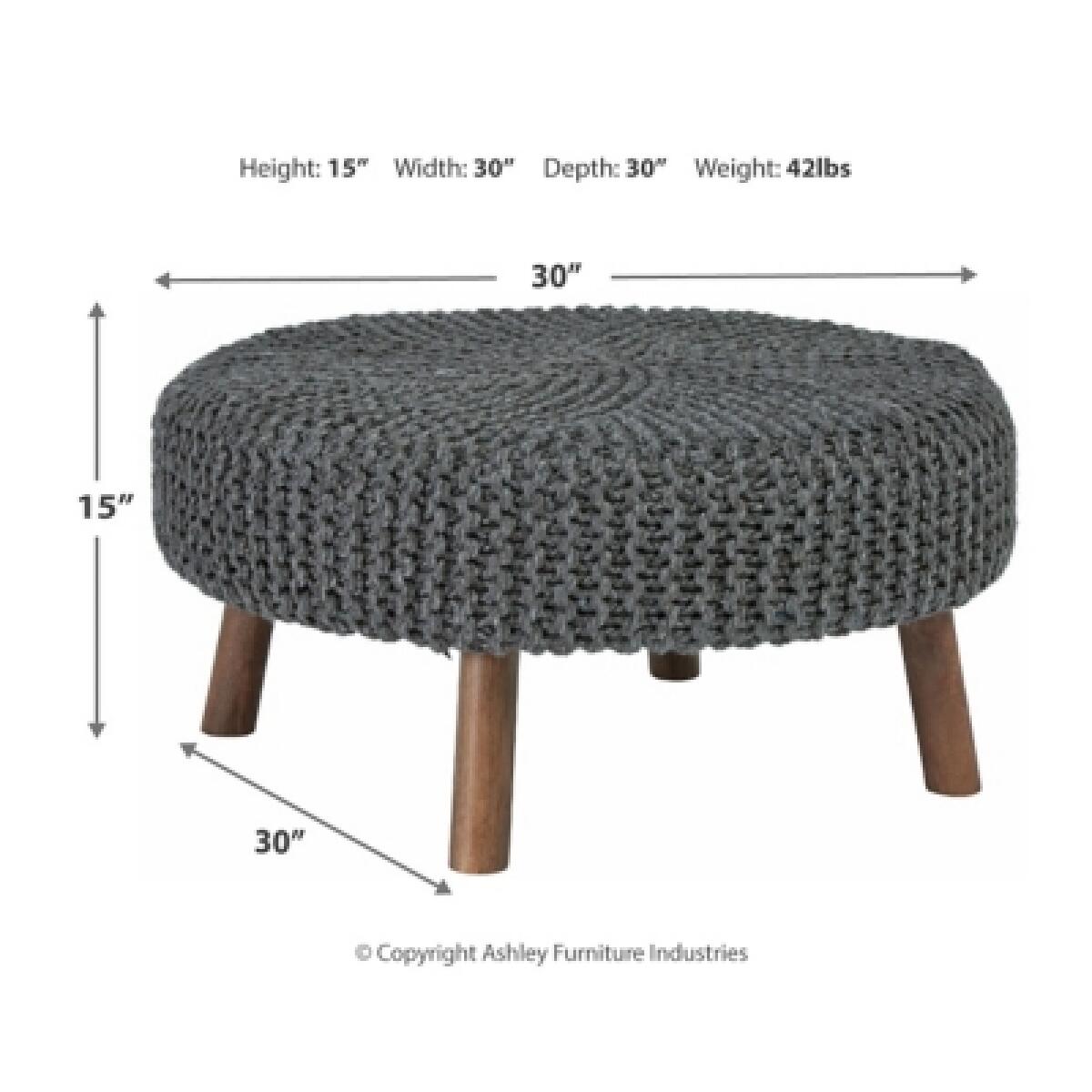 Jassmyn Oversized Accent Ottoman - Image 5