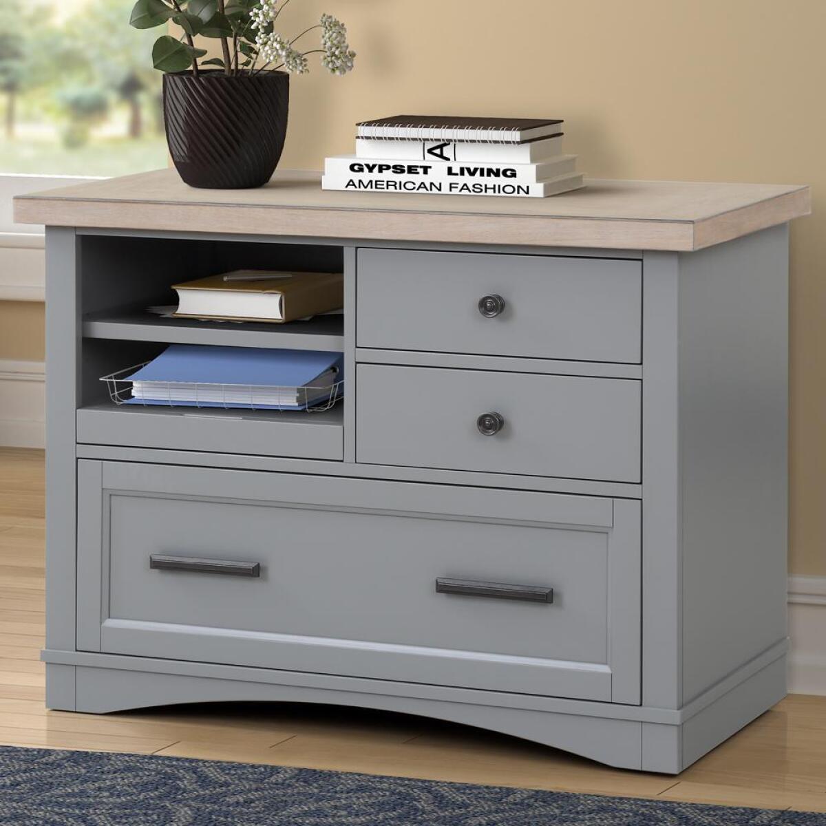 Americana Modern - Dove Functional File With Power Center - Image 3