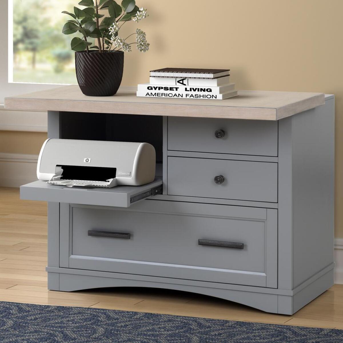 Americana Modern - Dove Functional File With Power Center - Image 2