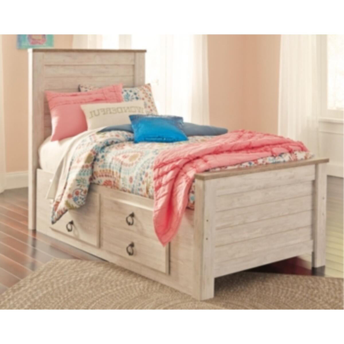 Willowton Twin Panel Bed with 2 Storage Drawers - Image 3