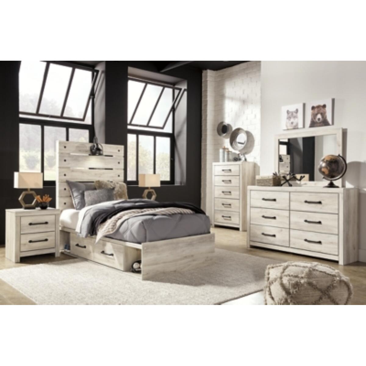 Cambeck Twin Panel Bed with 2 Storage Drawers - Image 8