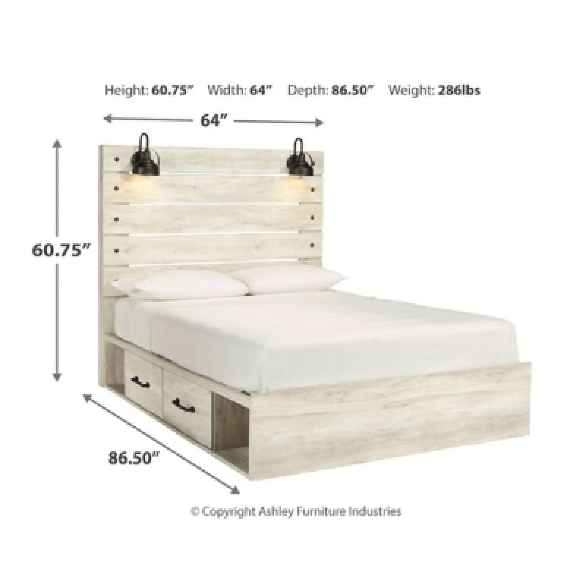 Cambeck Queen Panel Bed with 4 Storage Drawers - Image 5