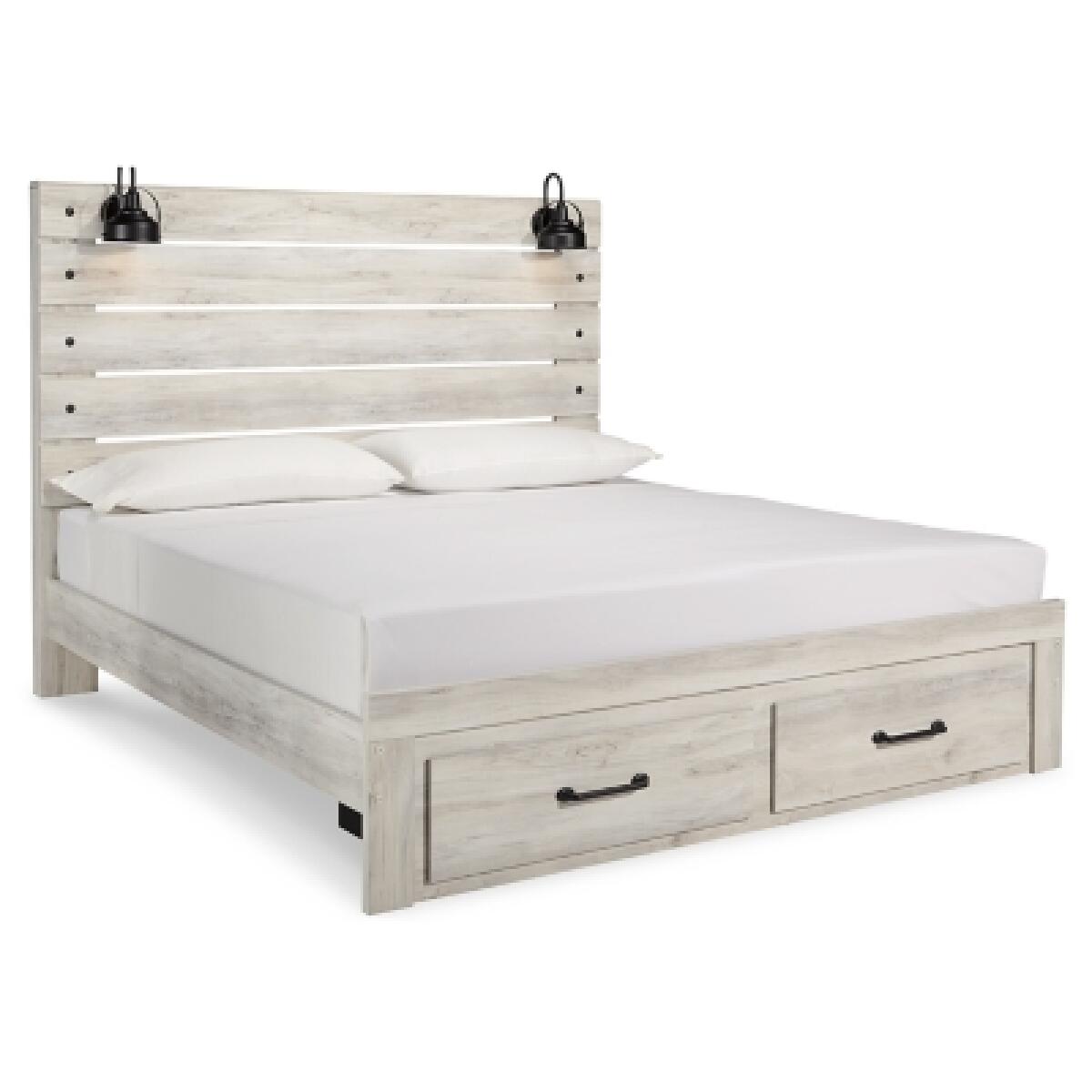 Cambeck King Panel Bed with 2 Storage Drawers - Image 2