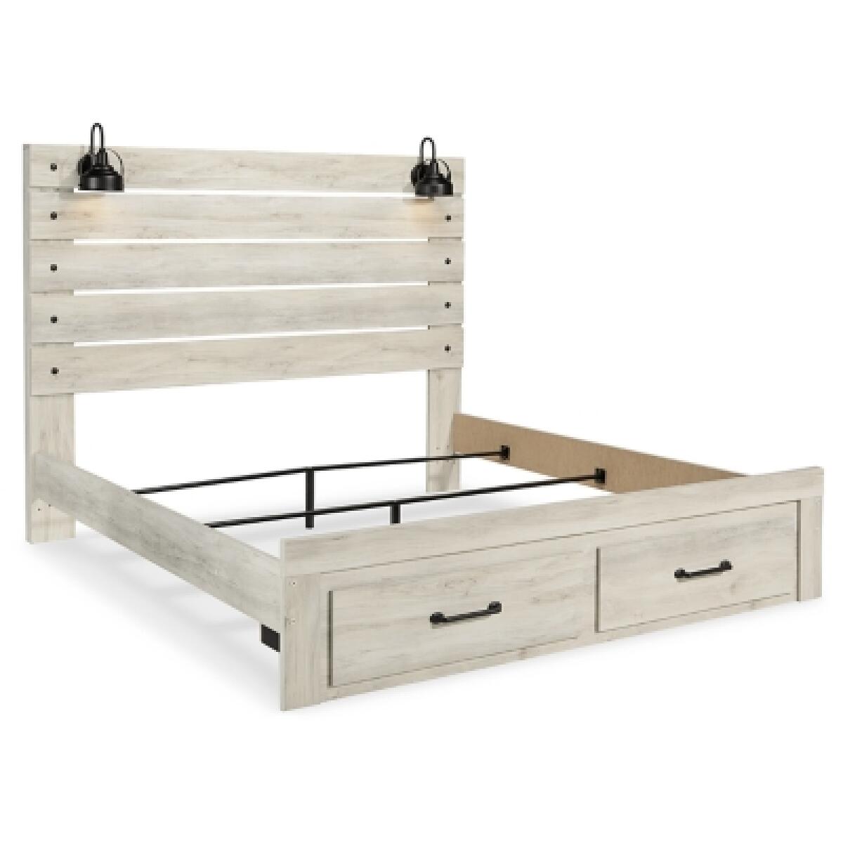 Cambeck King Panel Bed with 2 Storage Drawers - Image 4