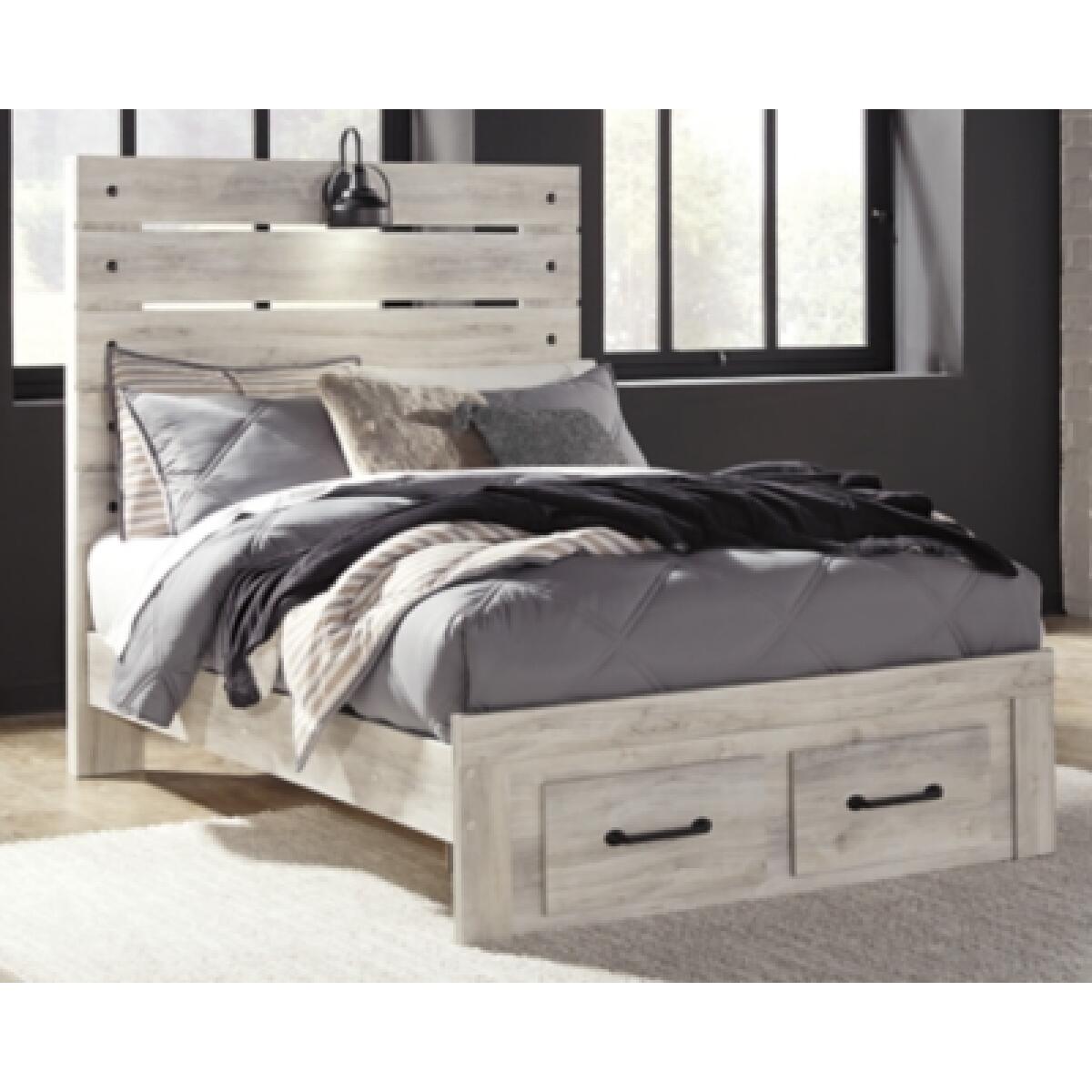 Cambeck Full Panel Bed with 2 Storage Drawers - Image 3
