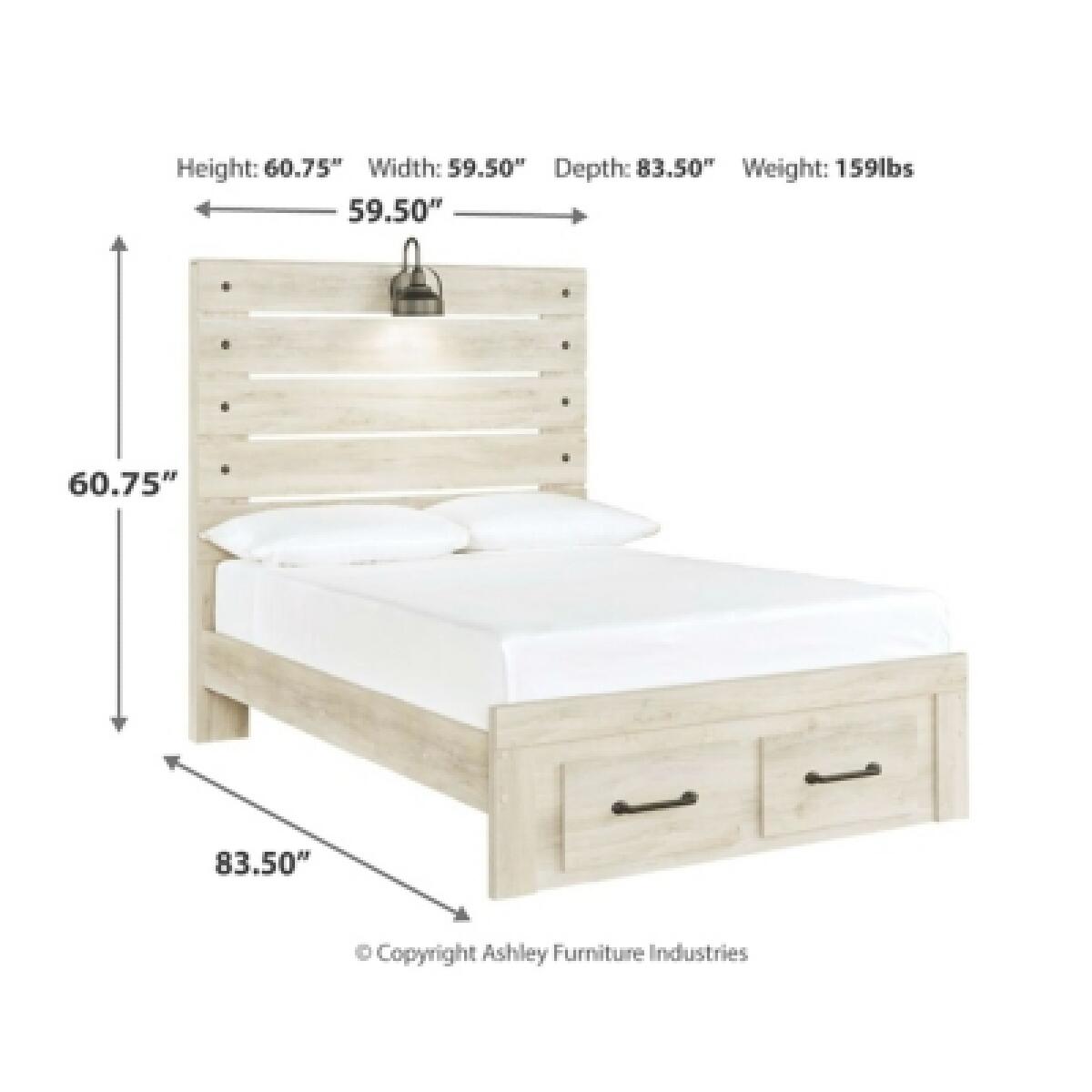 Cambeck Full Panel Bed with 2 Storage Drawers - Image 5