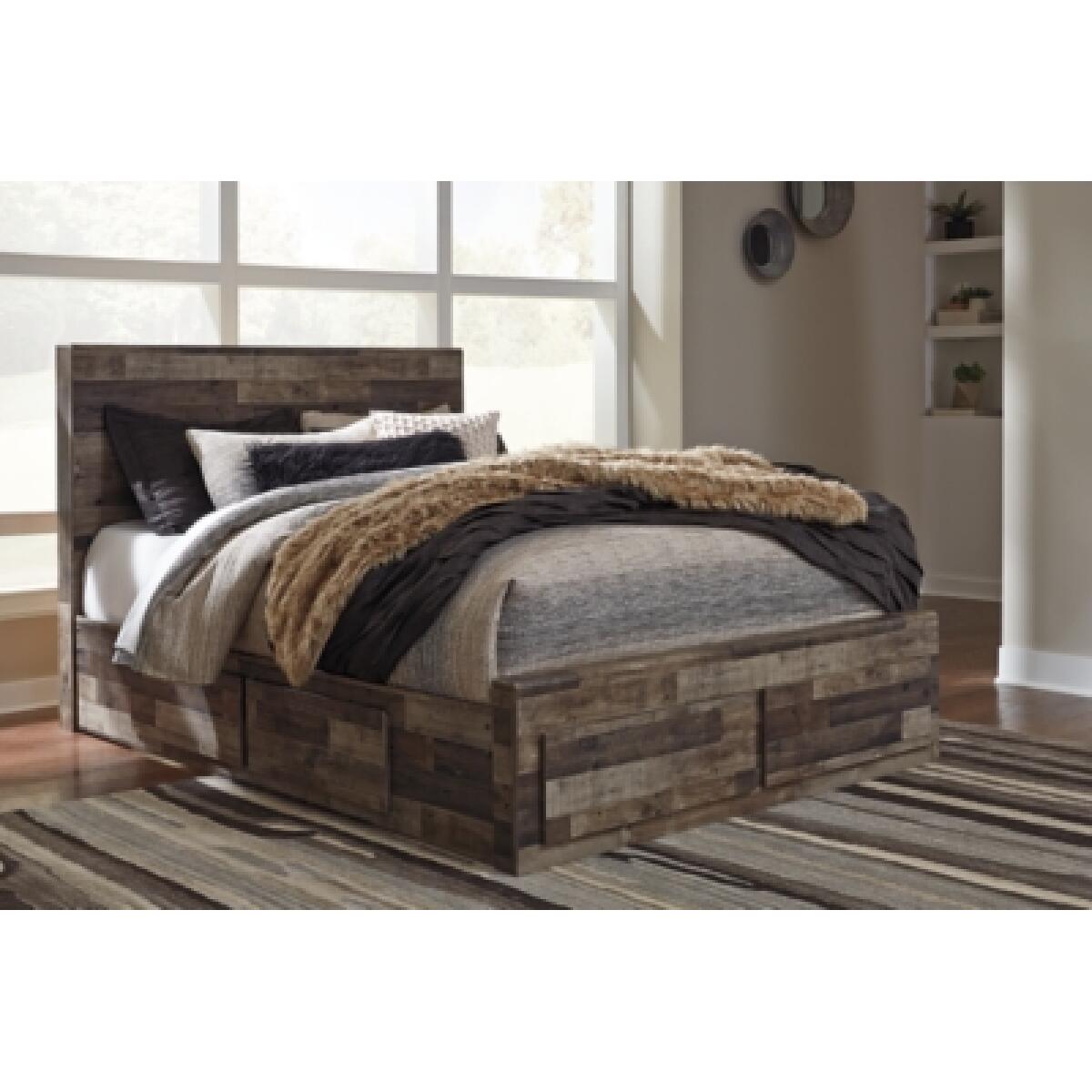 Derekson Queen Panel Bed with 6 Storage Drawers - Image 3
