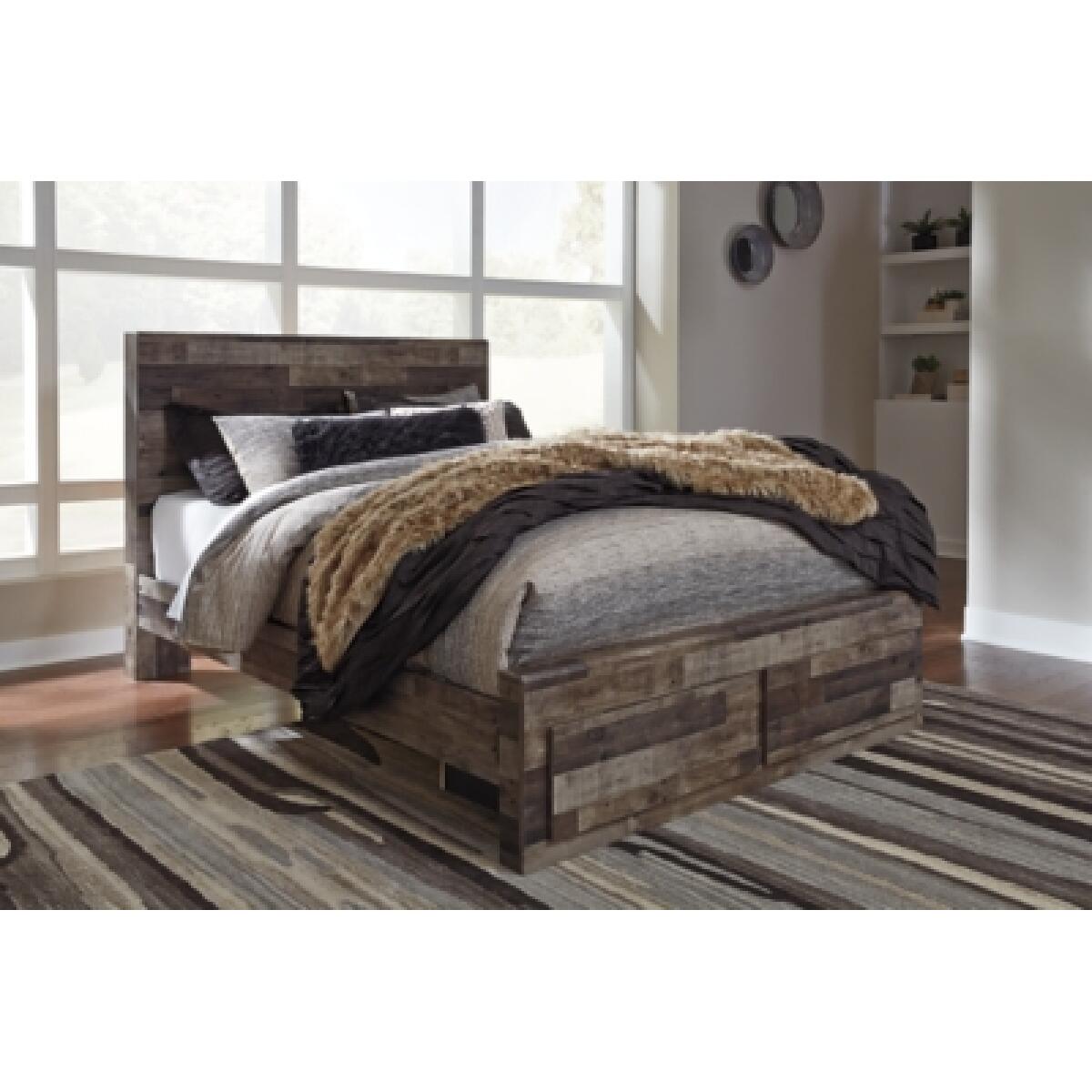 Derekson Queen Panel Bed with 2 Storage Drawers - Image 3