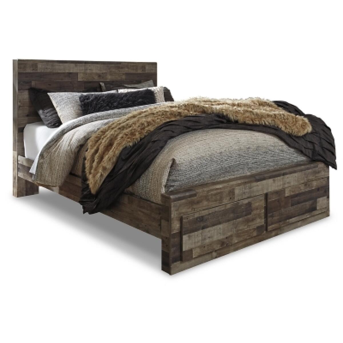 Derekson Queen Panel Bed with 2 Storage Drawers - Image 2