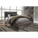 Derekson Queen Panel Bed with 2 Storage Drawers