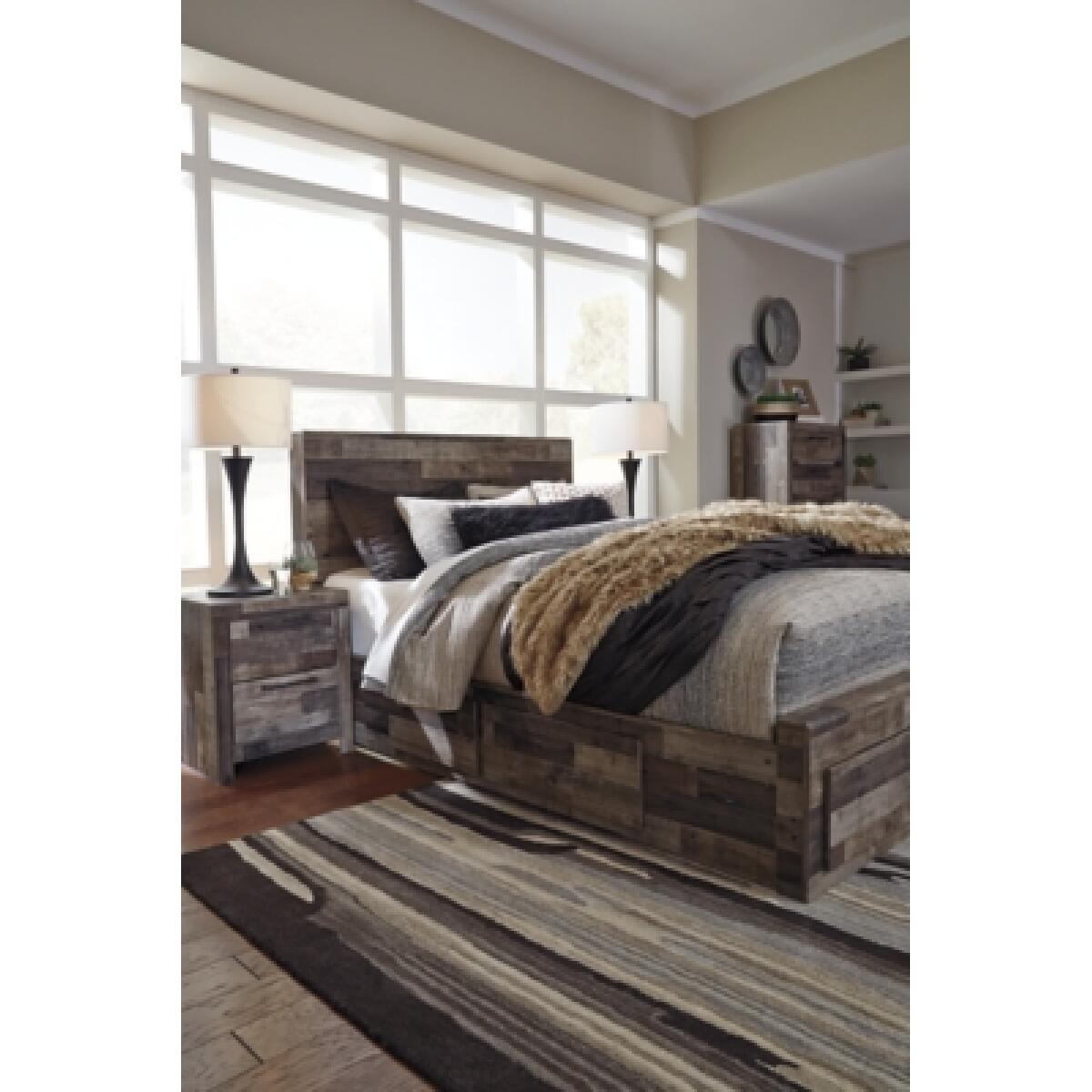 Derekson Queen Panel Bed with 4 Storage Drawers - Image 9