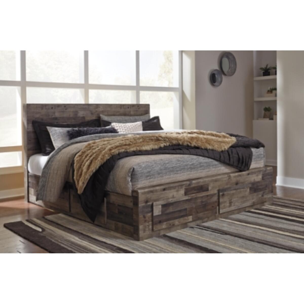 Derekson King Panel Bed with 6 Storage Drawers - Image 3