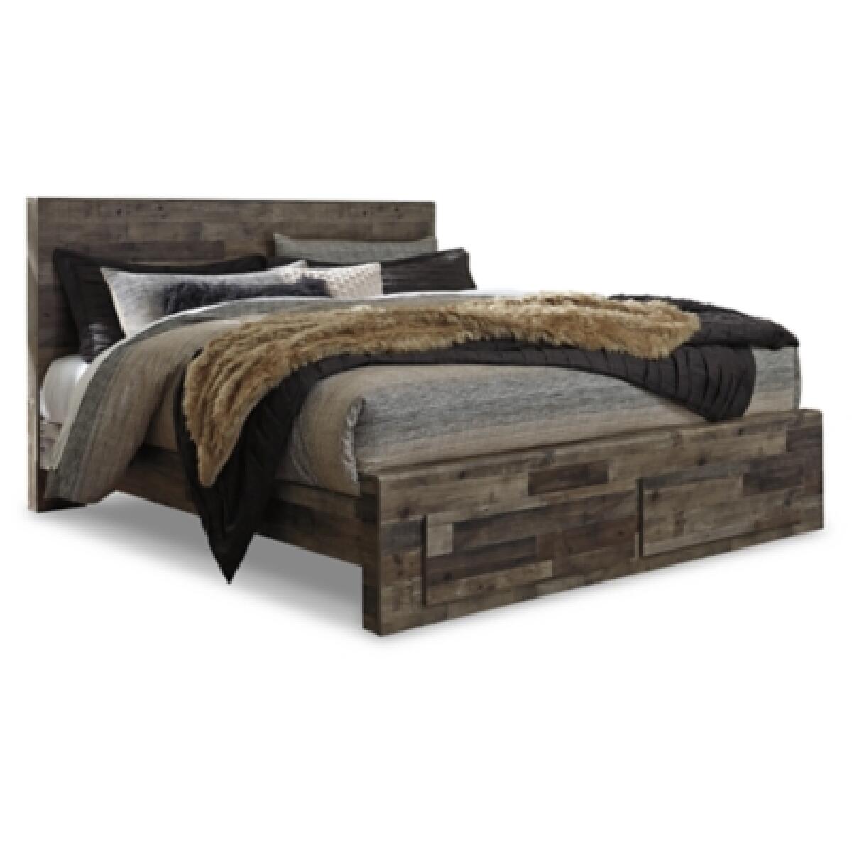 Derekson King Panel Bed with 2 Storage Drawers - Image 2
