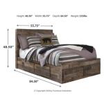 Derekson Full Panel Bed with 6 Storage Drawers - Image 5