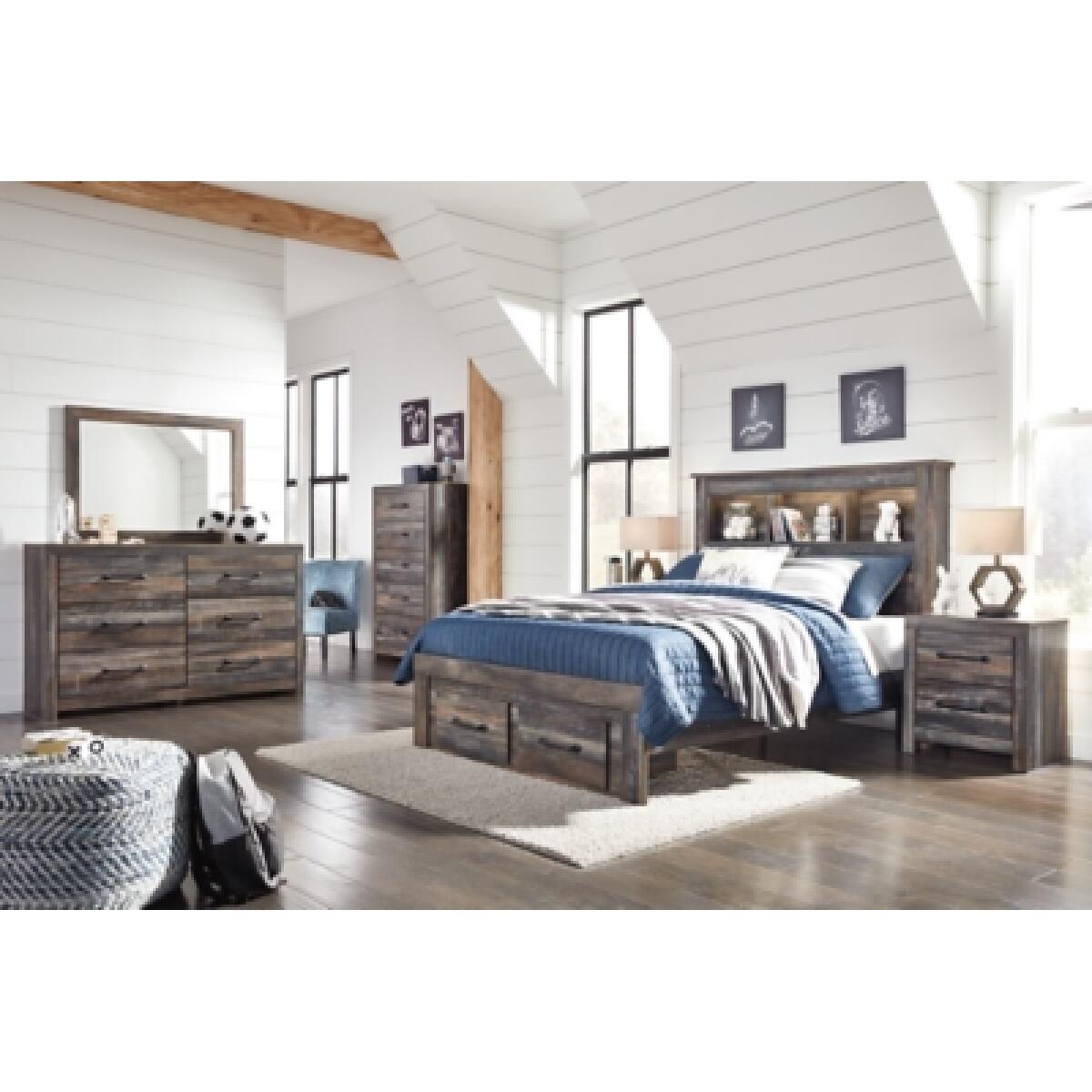 Drystan Full Bookcase Bed with 2 Storage Drawers - Image 4