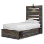 Drystan Twin Panel Bed with 4 Storage Drawers