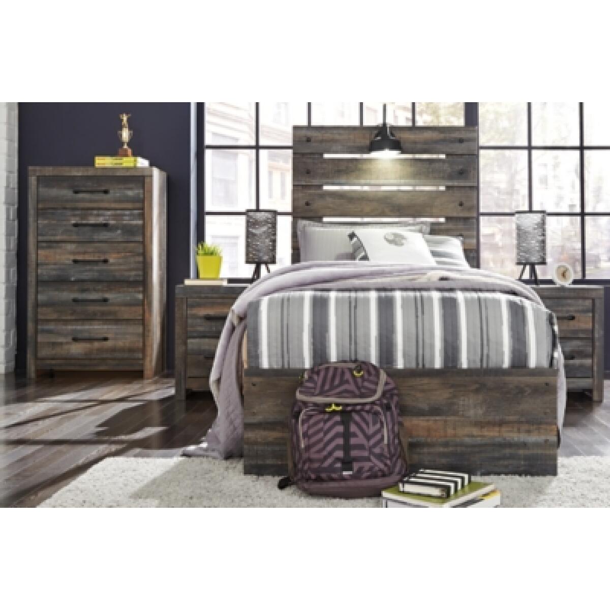 Drystan Twin Panel Bed with 4 Storage Drawers - Image 7