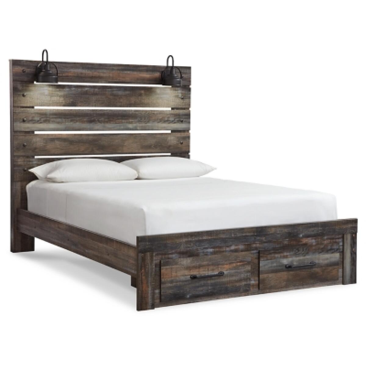Drystan Queen Panel Bed with 2 Storage Drawers - Image 2