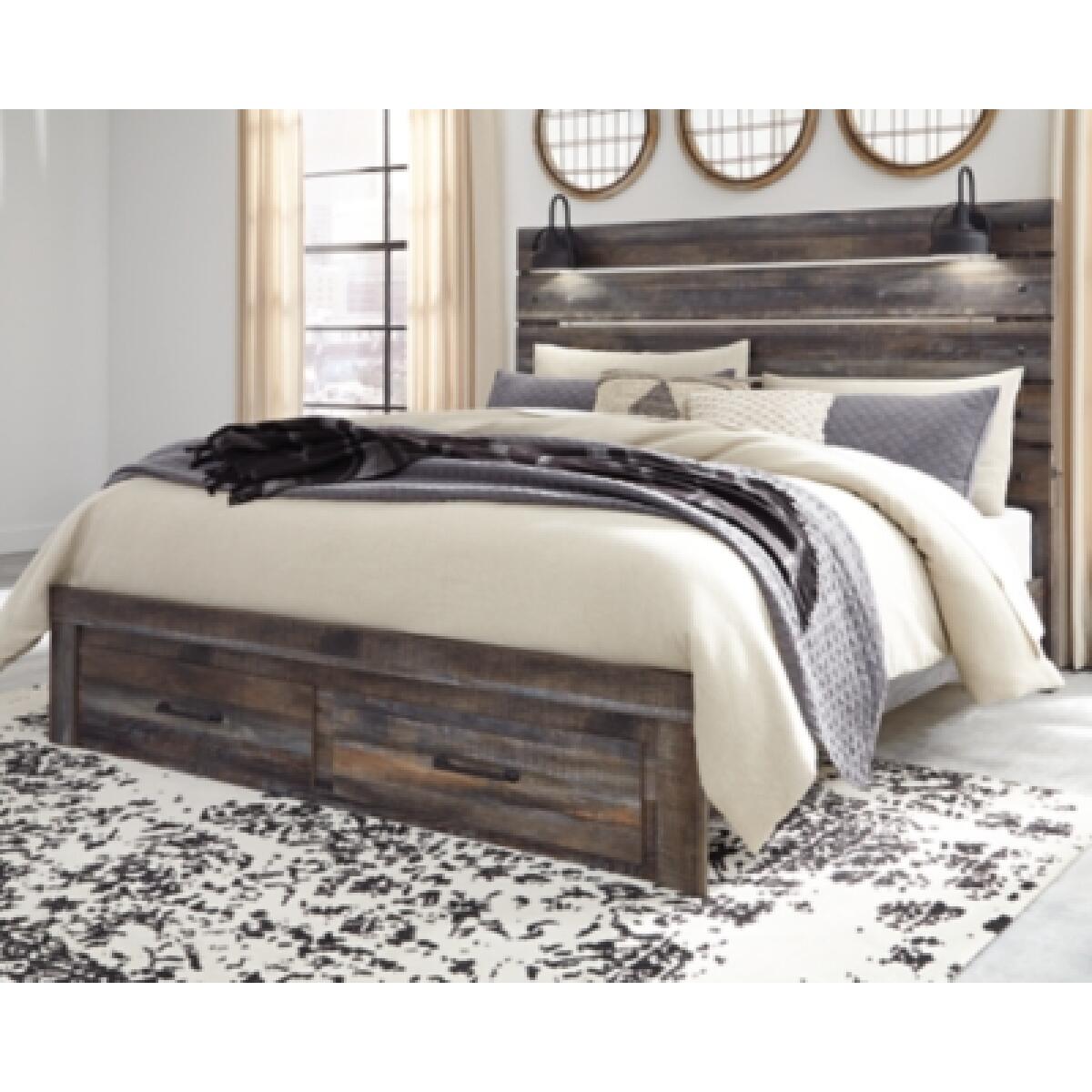 Drystan King Panel Bed with 2 Storage Drawers - Image 3