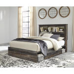 Drystan Queen Bookcase Bed with 2 Storage Drawers