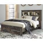 Drystan Queen Bookcase Bed with 2 Storage Drawers - Image 3