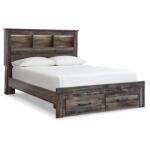 Drystan Queen Bookcase Bed with 2 Storage Drawers - Image 2
