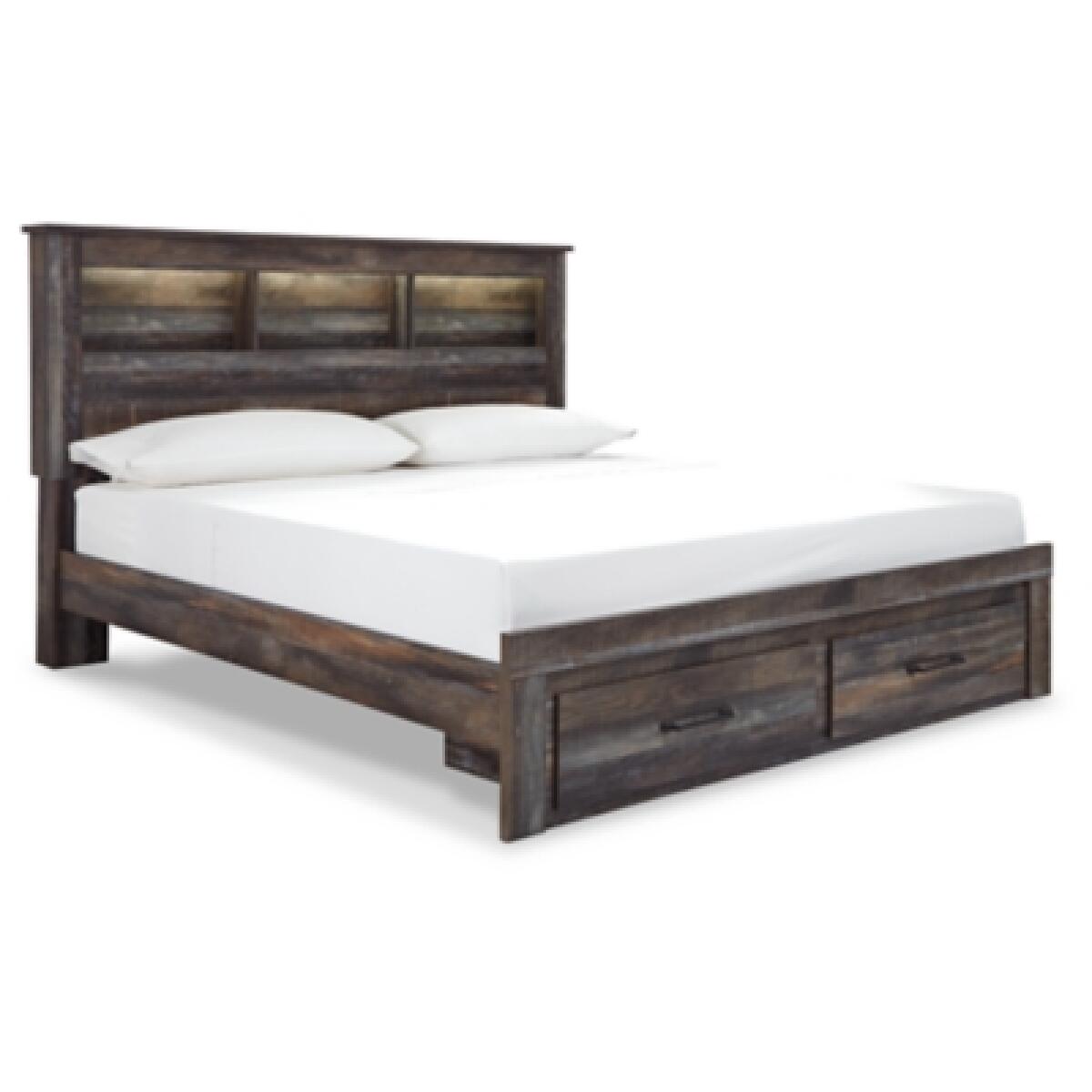 Drystan King Bookcase Bed with 2 Storage Drawers - Image 2